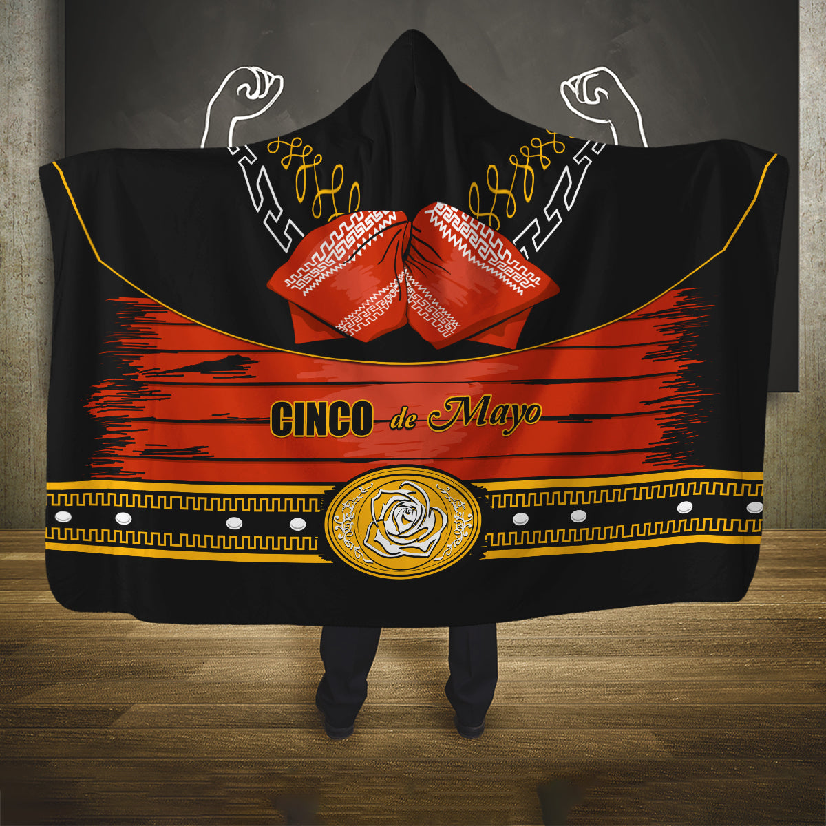 Cinco de Mayo 2024 Hooded Blanket Traje de Charro Style