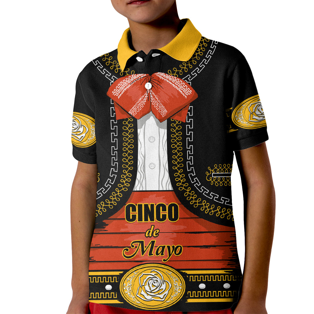 Cinco de Mayo 2024 Kid Polo Shirt Traje de Charro Style - Wonder Print Shop