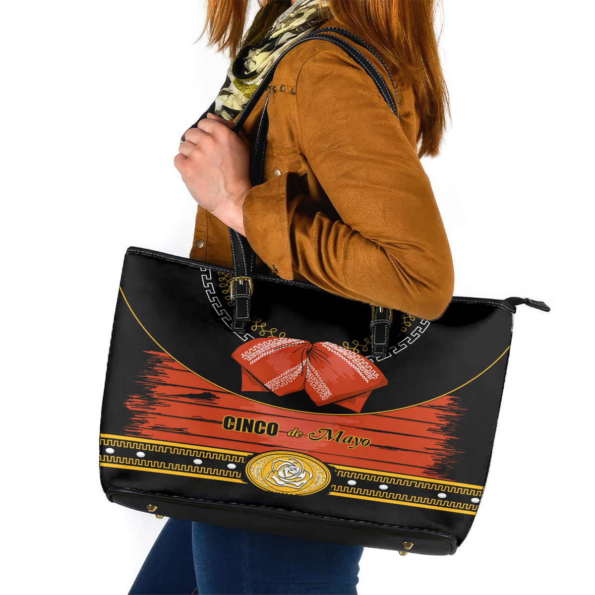 Cinco de Mayo 2024 Leather Tote Bag Traje de Charro Style - Wonder Print Shop