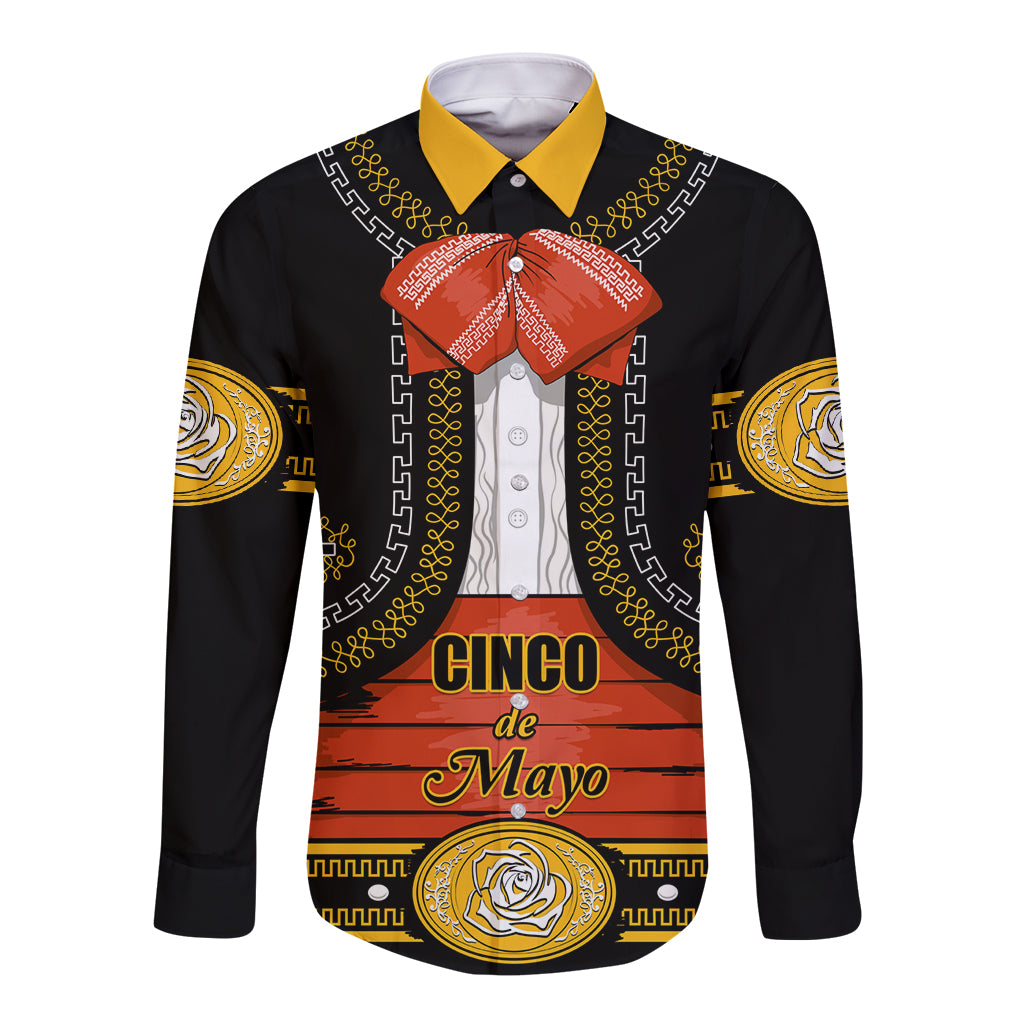 Cinco de Mayo 2024 Long Sleeve Button Shirt Traje de Charro Style - Wonder Print Shop