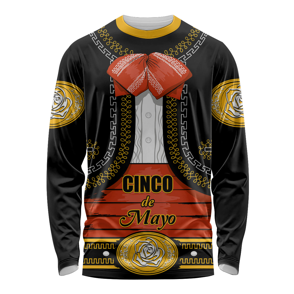 Cinco de Mayo 2024 Long Sleeve Shirt Traje de Charro Style - Wonder Print Shop