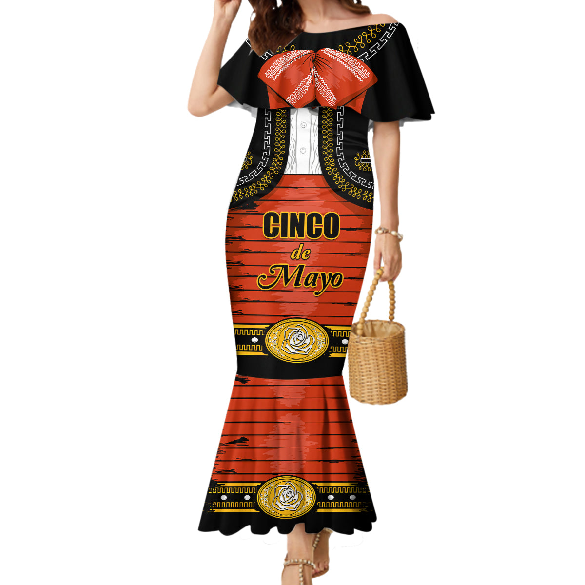 Cinco de Mayo 2024 Mermaid Dress Traje de Charro Style - Wonder Print Shop