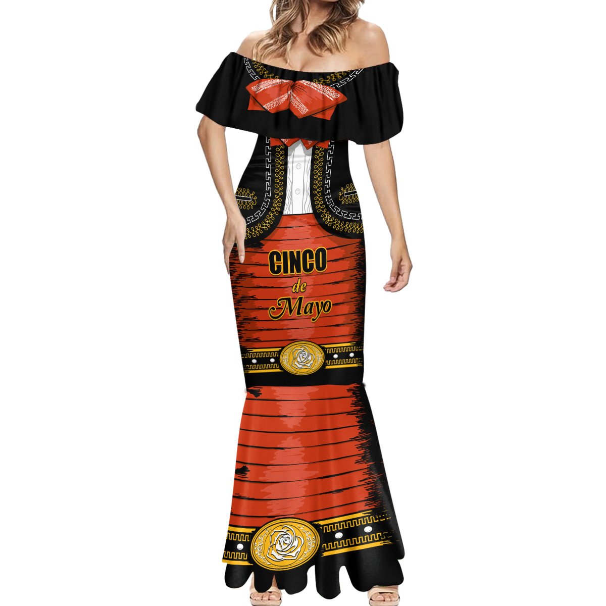 Cinco de Mayo 2024 Mermaid Dress Traje de Charro Style - Wonder Print Shop