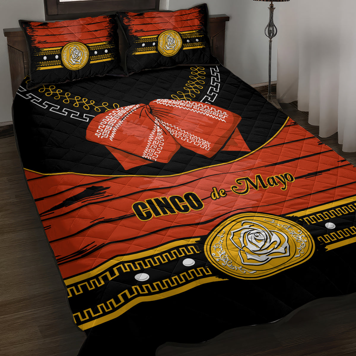 Cinco de Mayo 2024 Quilt Bed Set Traje de Charro Style - Wonder Print Shop