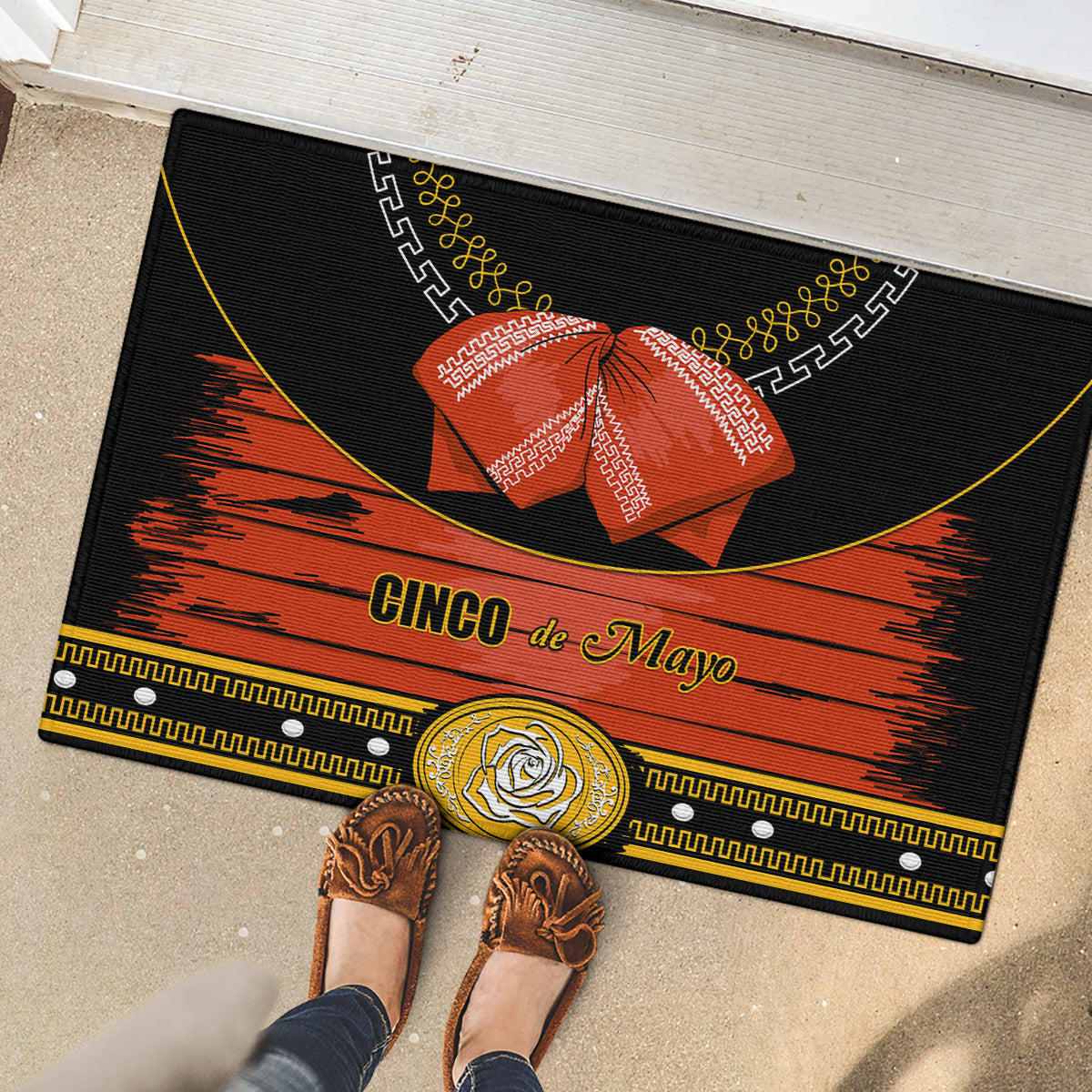 Cinco de Mayo 2024 Rubber Doormat Traje de Charro Style - Wonder Print Shop