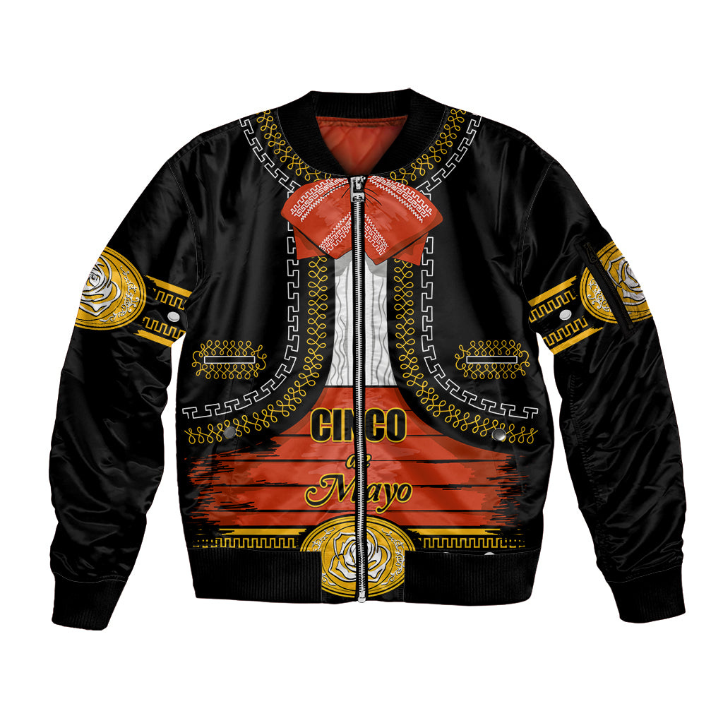 Cinco de Mayo 2024 Sleeve Zip Bomber Jacket Traje de Charro Style - Wonder Print Shop