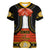 Cinco de Mayo 2024 Women V Neck T Shirt Traje de Charro Style - Wonder Print Shop