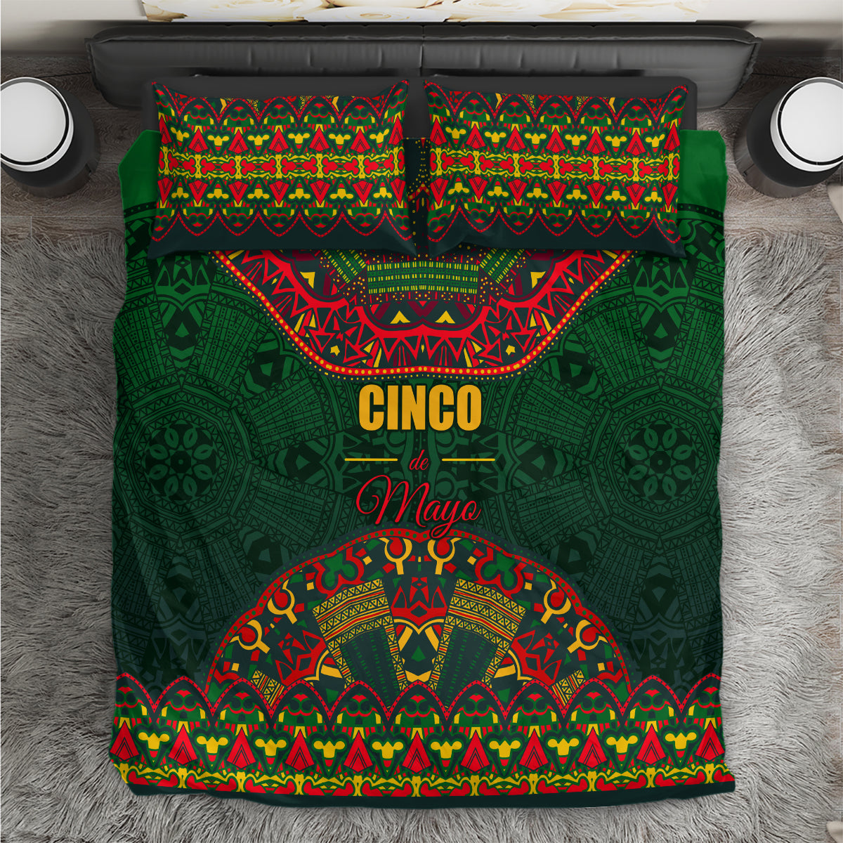 Cinco de Mayo 2024 Bedding Set Mexican Folk Pattern - Wonder Print Shop