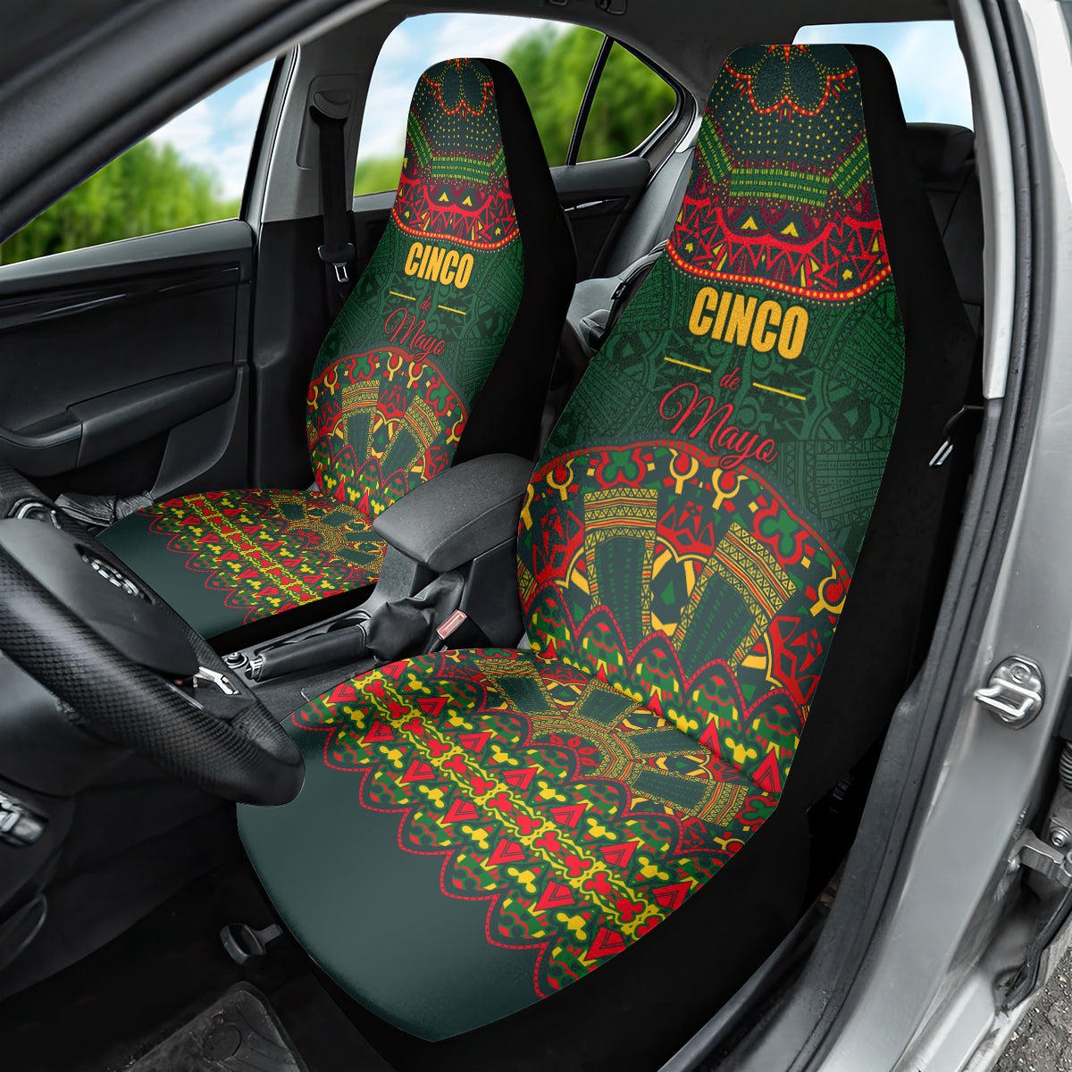 Cinco de Mayo 2024 Car Seat Cover Mexican Folk Pattern - Wonder Print Shop