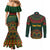 Cinco de Mayo 2024 Couples Matching Mermaid Dress and Long Sleeve Button Shirt Mexican Folk Pattern