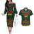 Cinco de Mayo 2024 Couples Matching Off The Shoulder Long Sleeve Dress and Hawaiian Shirt Mexican Folk Pattern - Wonder Print Shop