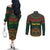 Cinco de Mayo 2024 Couples Matching Off The Shoulder Long Sleeve Dress and Long Sleeve Button Shirt Mexican Folk Pattern
