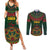 Cinco de Mayo 2024 Couples Matching Summer Maxi Dress and Long Sleeve Button Shirt Mexican Folk Pattern - Wonder Print Shop