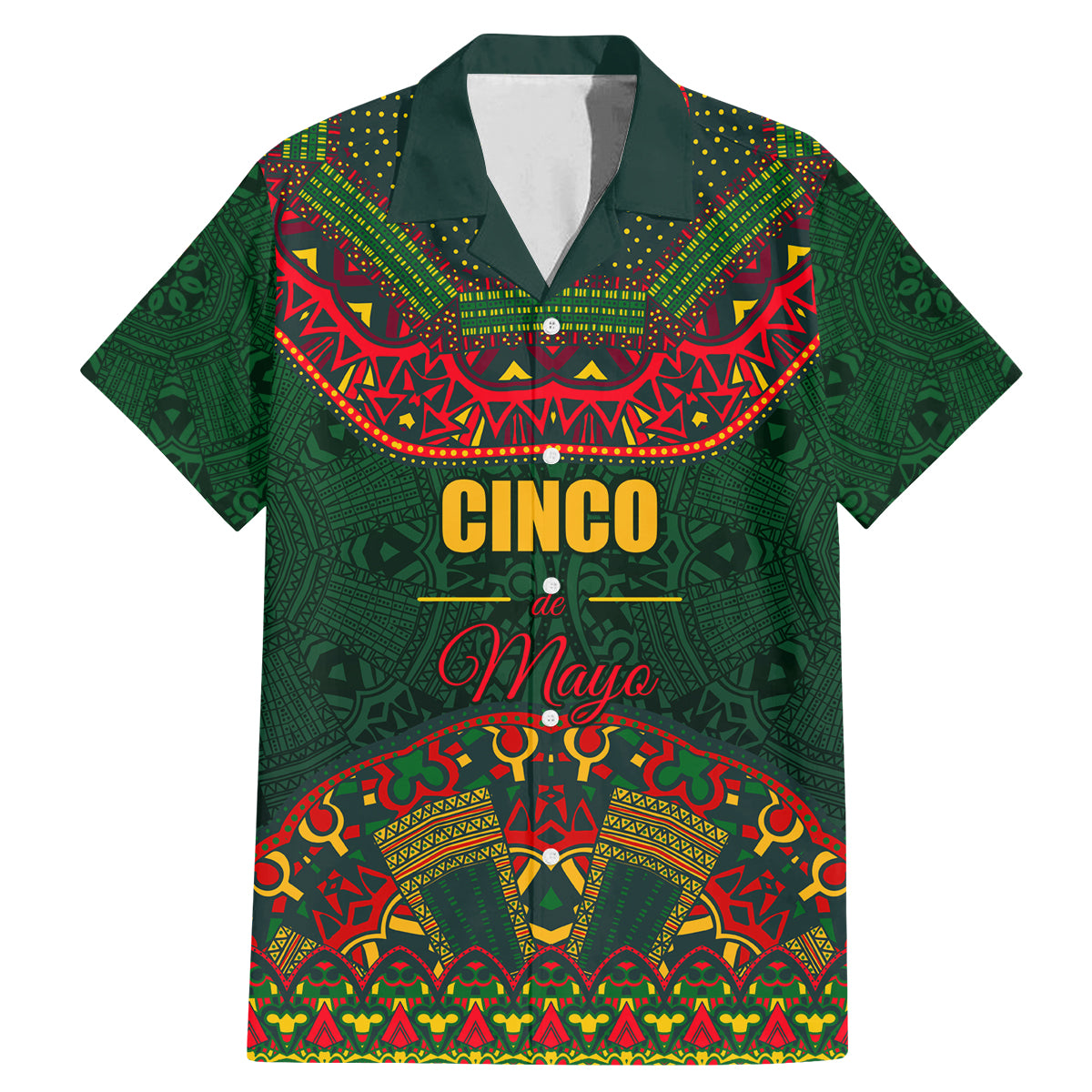 Cinco de Mayo 2024 Family Matching Mermaid Dress and Hawaiian Shirt Mexican Folk Pattern - Wonder Print Shop