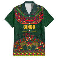 Cinco de Mayo 2024 Family Matching Off The Shoulder Long Sleeve Dress and Hawaiian Shirt Mexican Folk Pattern - Wonder Print Shop