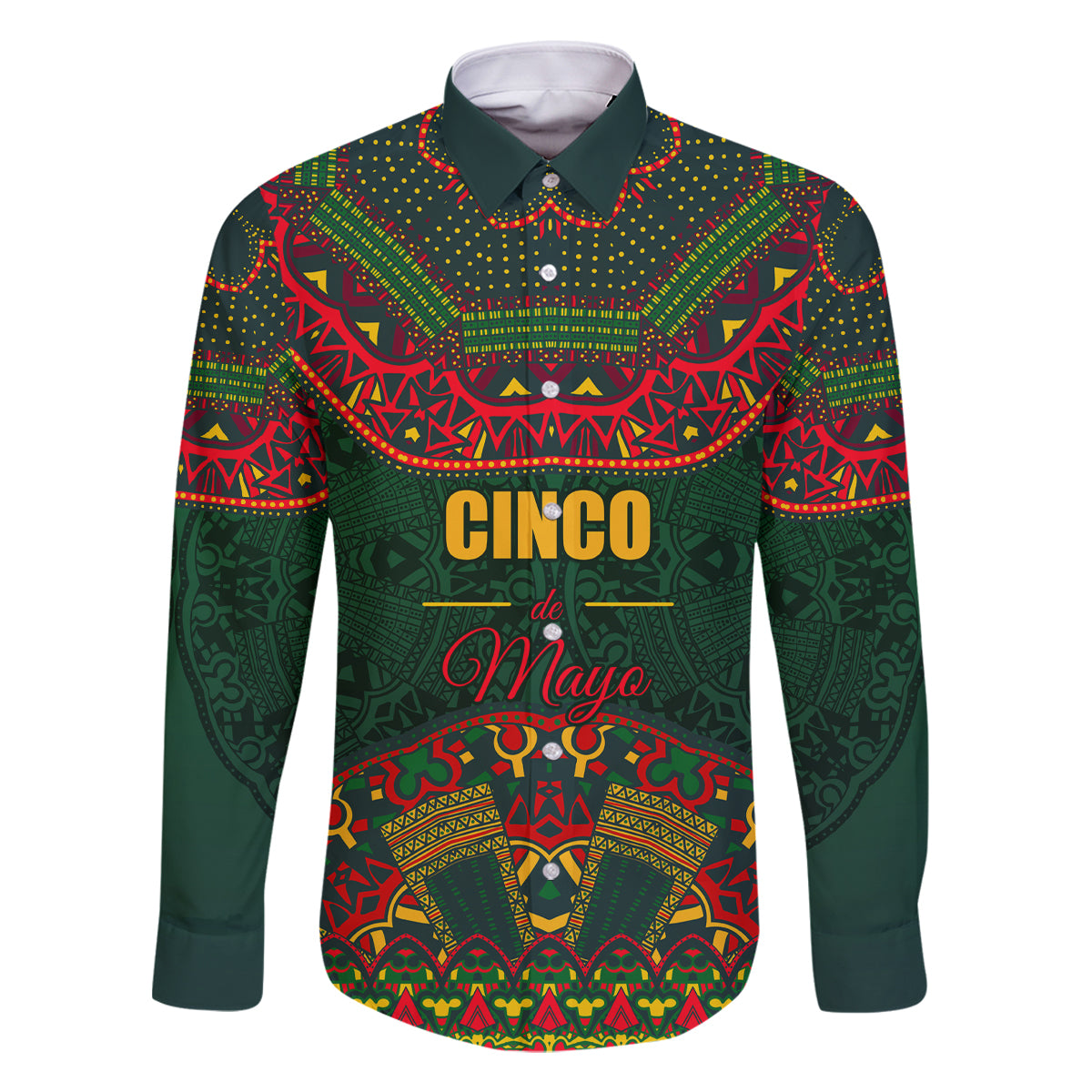 Cinco de Mayo 2024 Family Matching Off Shoulder Short Dress and Hawaiian Shirt Mexican Folk Pattern - Wonder Print Shop