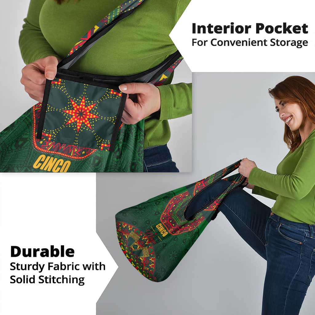 Cinco de Mayo 2024 Grocery Bag Mexican Folk Pattern