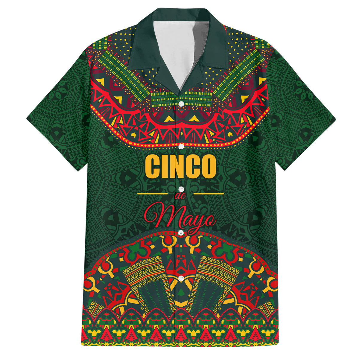 Cinco de Mayo 2024 Hawaiian Shirt Mexican Folk Pattern - Wonder Print Shop