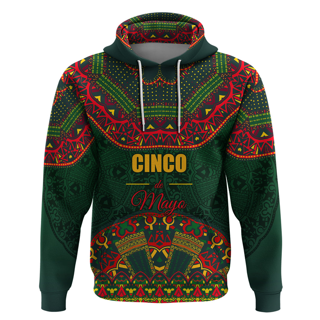 Cinco de Mayo 2024 Hoodie Mexican Folk Pattern - Wonder Print Shop