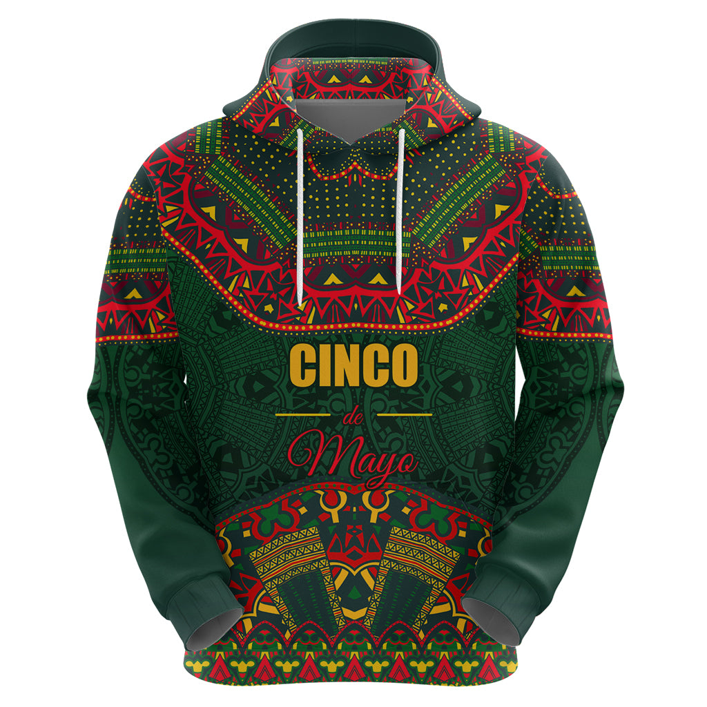 Cinco de Mayo 2024 Hoodie Mexican Folk Pattern - Wonder Print Shop