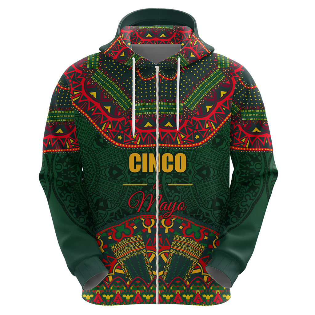 Cinco de Mayo 2024 Hoodie Mexican Folk Pattern - Wonder Print Shop