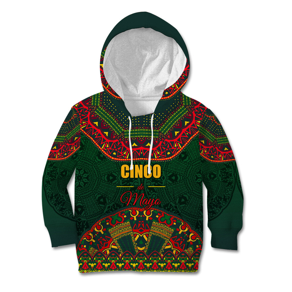 Cinco de Mayo 2024 Kid Hoodie Mexican Folk Pattern - Wonder Print Shop