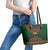Cinco de Mayo 2024 Leather Tote Bag Mexican Folk Pattern - Wonder Print Shop