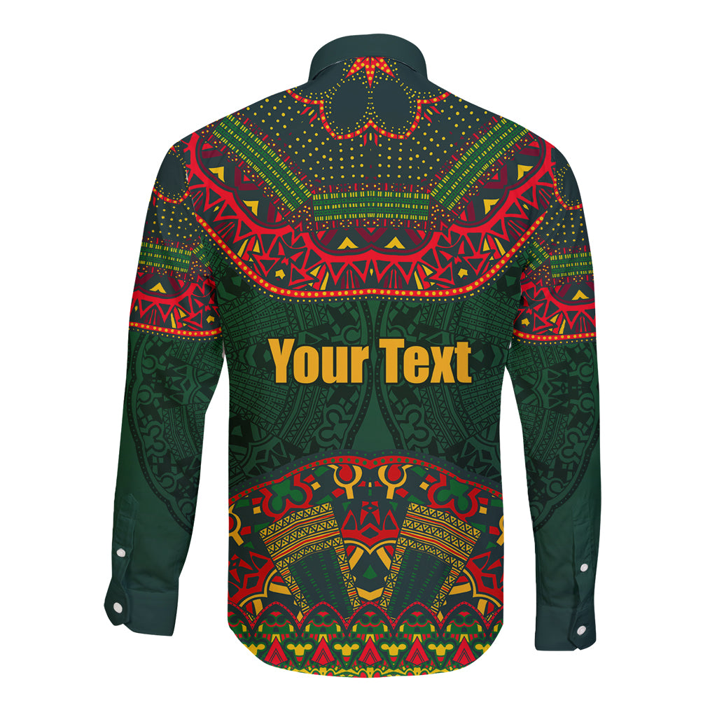 Cinco de Mayo 2024 Long Sleeve Button Shirt Mexican Folk Pattern - Wonder Print Shop