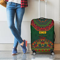 Cinco de Mayo 2024 Luggage Cover Mexican Folk Pattern - Wonder Print Shop