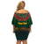 Cinco de Mayo 2024 Off Shoulder Short Dress Mexican Folk Pattern - Wonder Print Shop