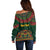 Cinco de Mayo 2024 Off Shoulder Sweater Mexican Folk Pattern - Wonder Print Shop