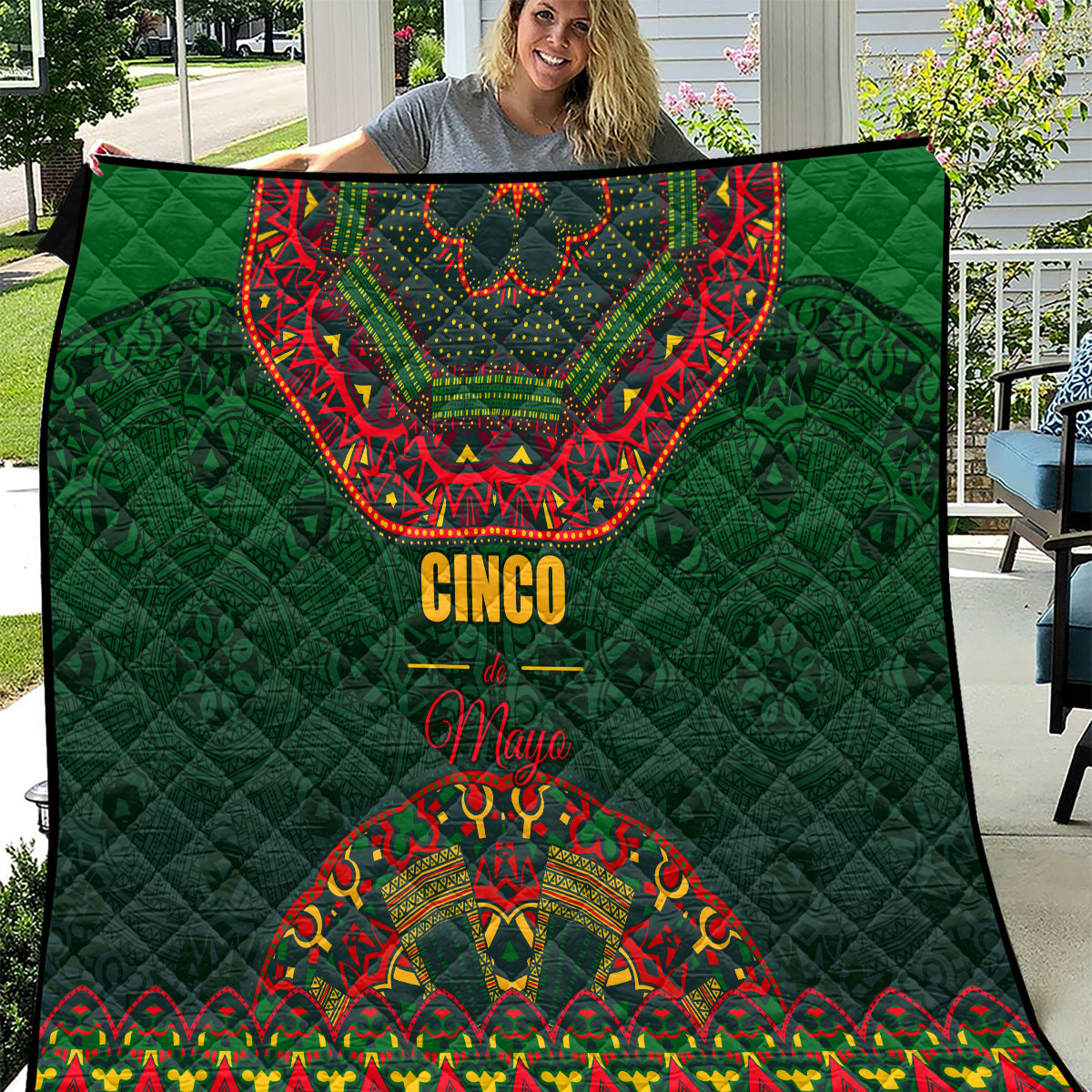 Cinco de Mayo 2024 Quilt Mexican Folk Pattern - Wonder Print Shop