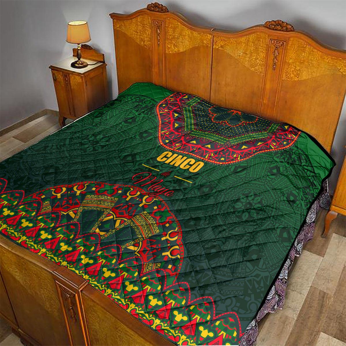 Cinco de Mayo 2024 Quilt Mexican Folk Pattern - Wonder Print Shop