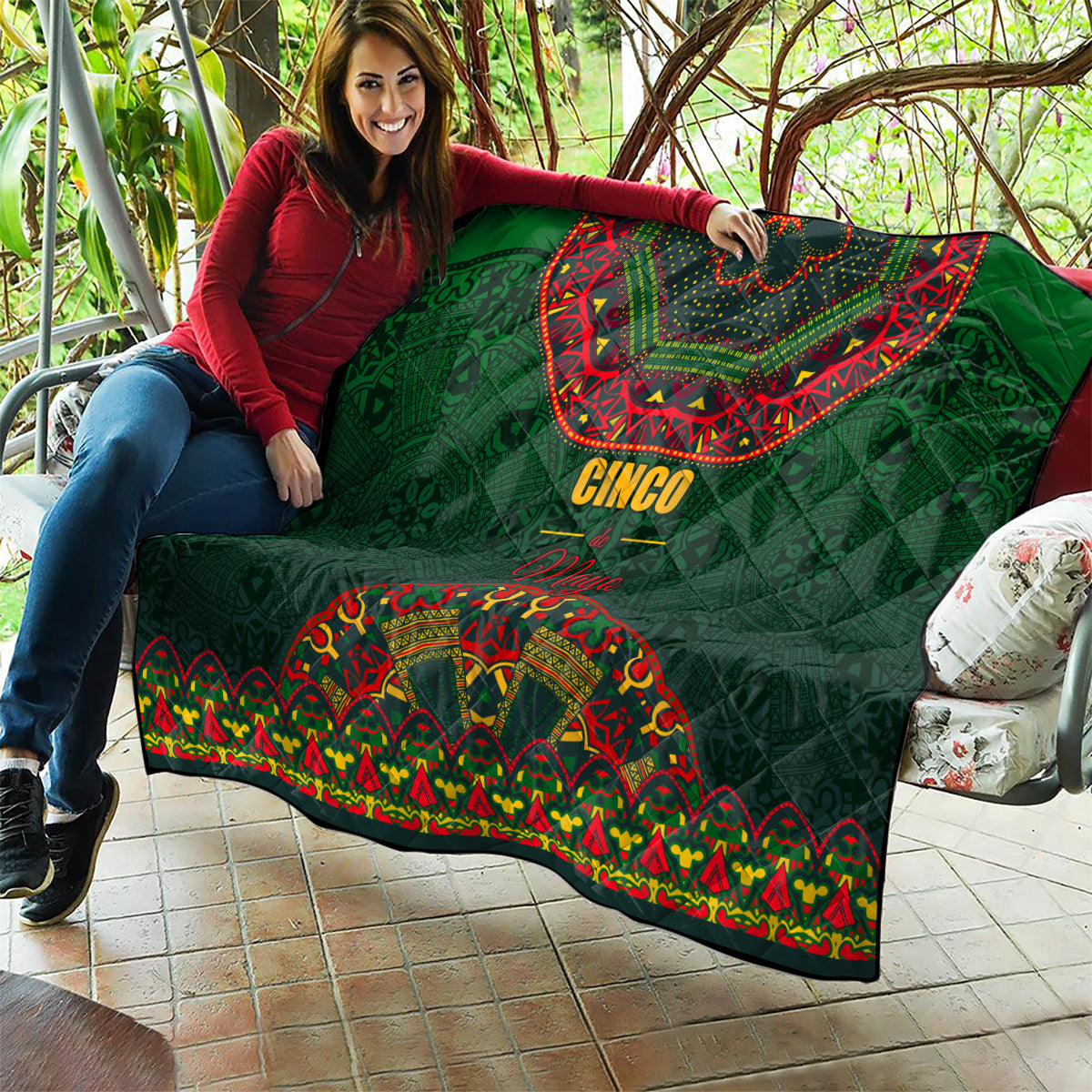 Cinco de Mayo 2024 Quilt Mexican Folk Pattern - Wonder Print Shop