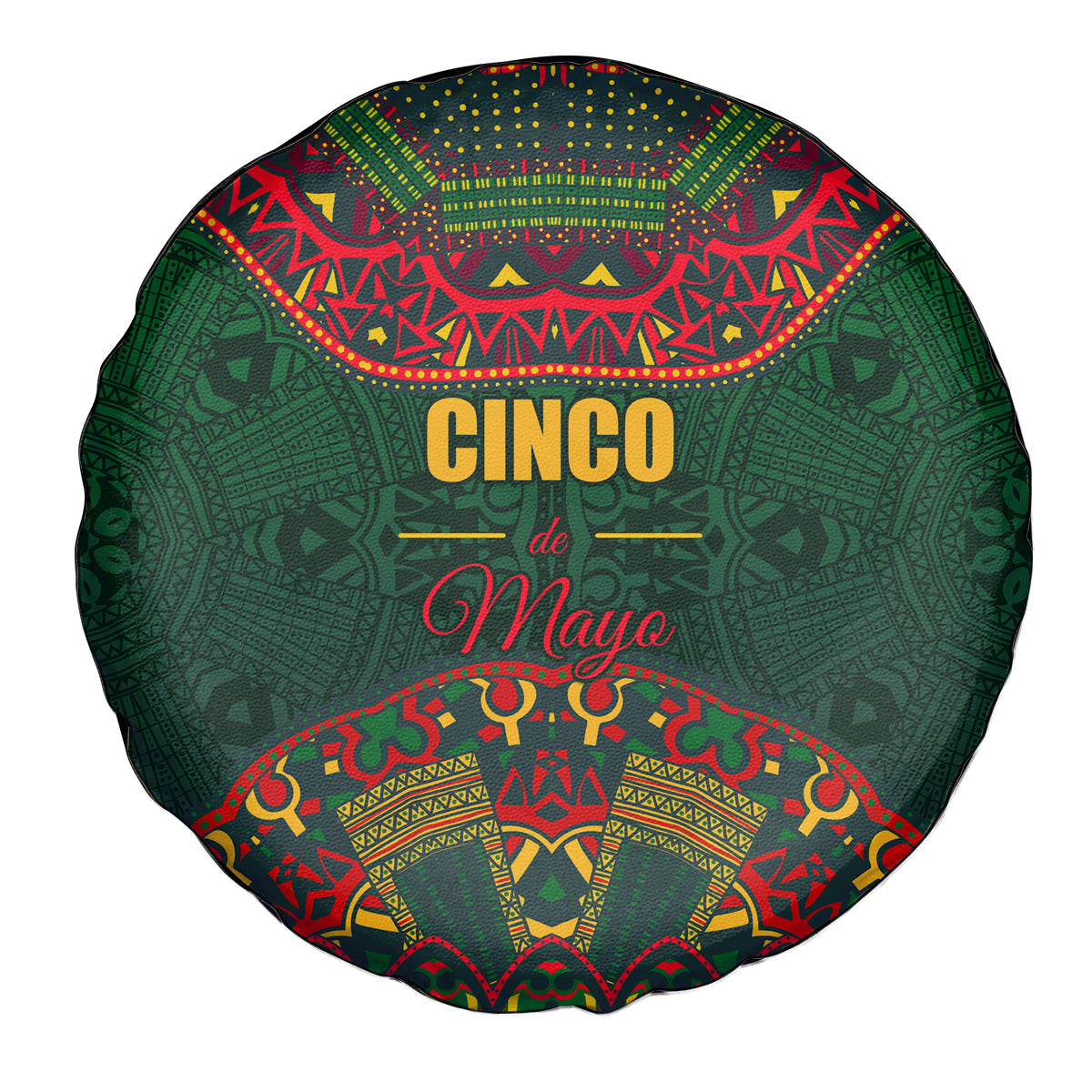 Cinco de Mayo 2024 Spare Tire Cover Mexican Folk Pattern - Wonder Print Shop