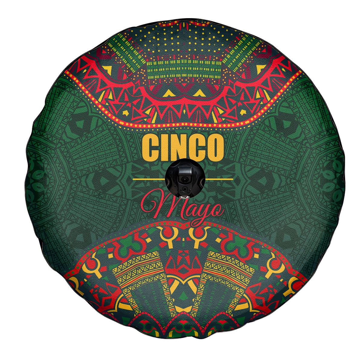 Cinco de Mayo 2024 Spare Tire Cover Mexican Folk Pattern - Wonder Print Shop