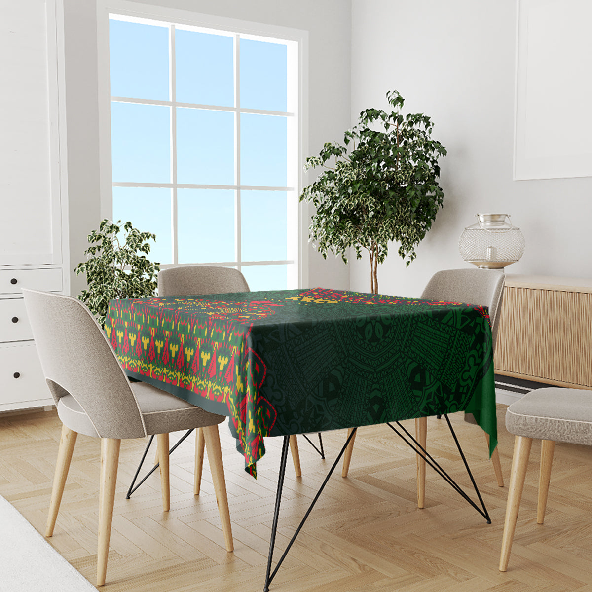Cinco de Mayo 2024 Tablecloth Mexican Folk Pattern - Wonder Print Shop