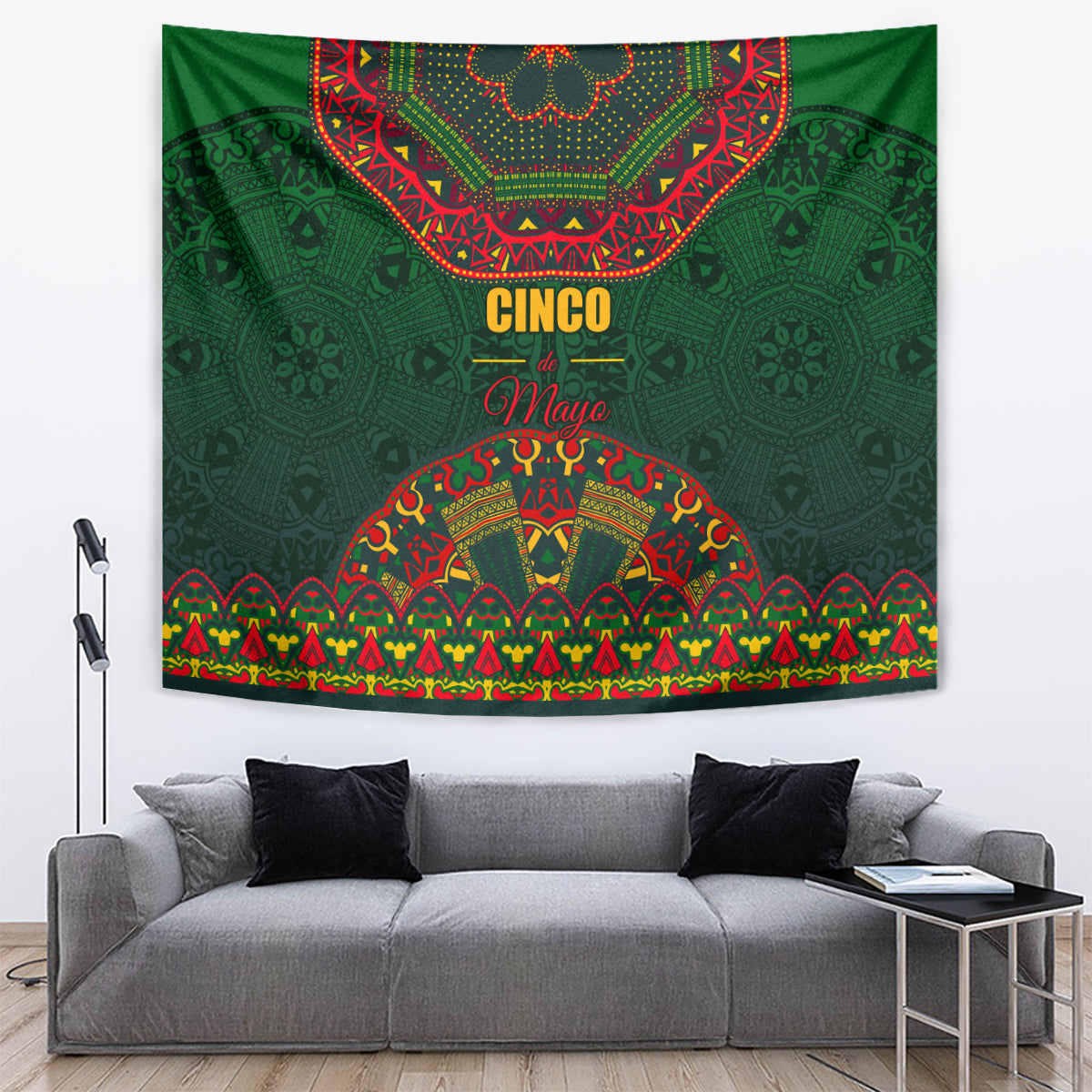 Cinco de Mayo 2024 Tapestry Mexican Folk Pattern - Wonder Print Shop