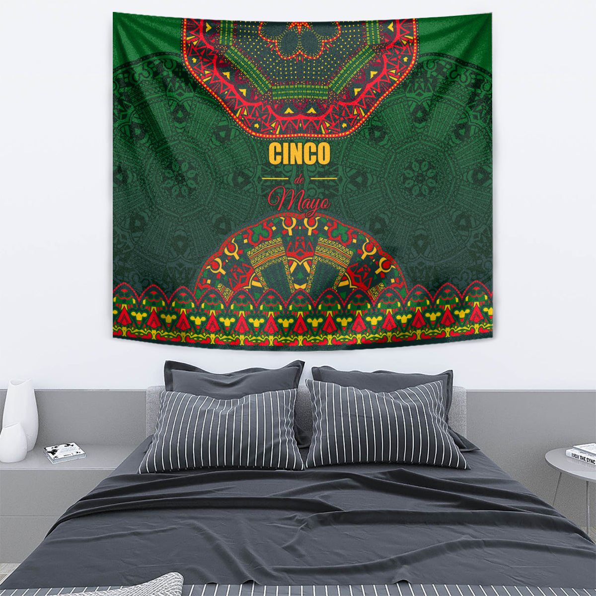 Cinco de Mayo 2024 Tapestry Mexican Folk Pattern - Wonder Print Shop
