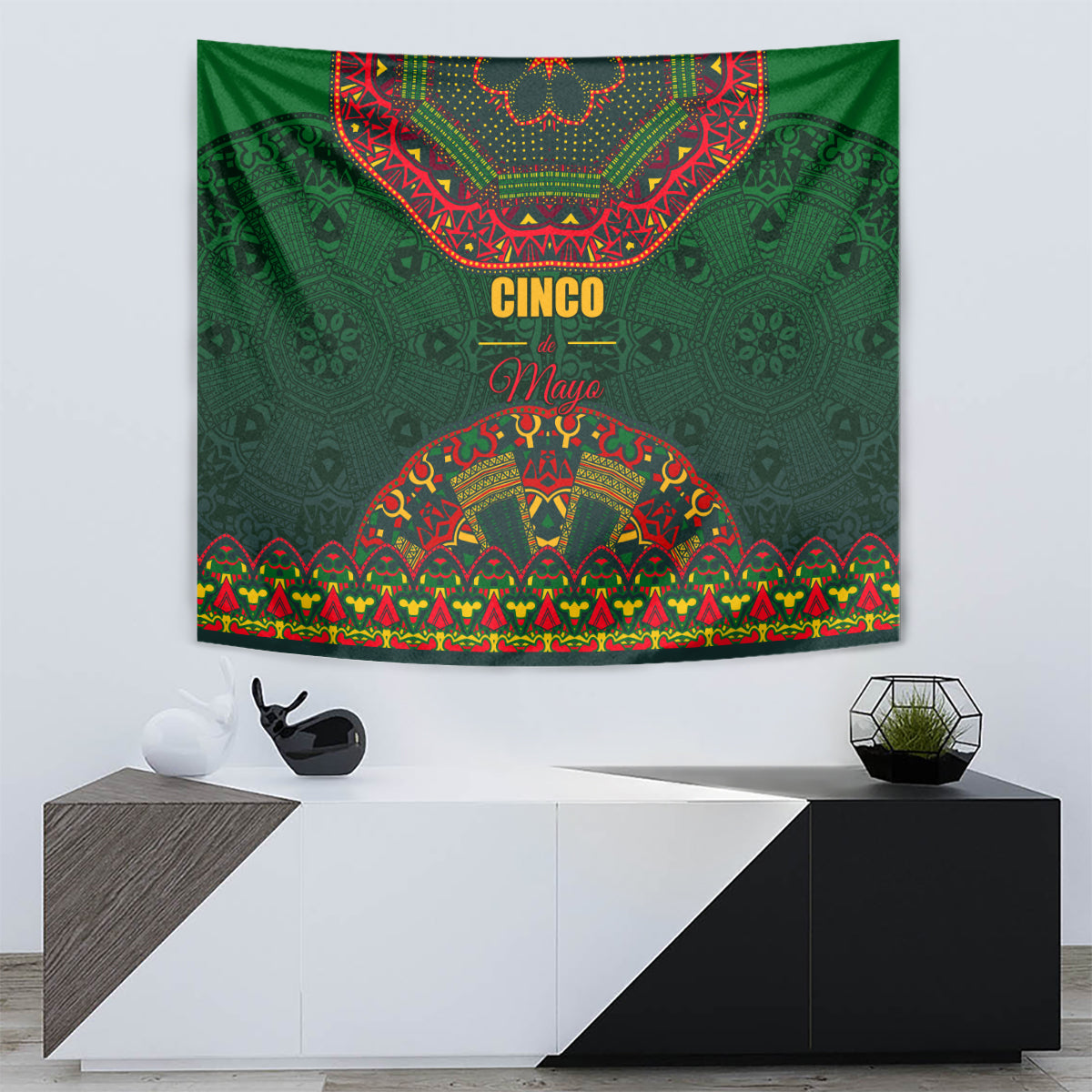 Cinco de Mayo 2024 Tapestry Mexican Folk Pattern - Wonder Print Shop