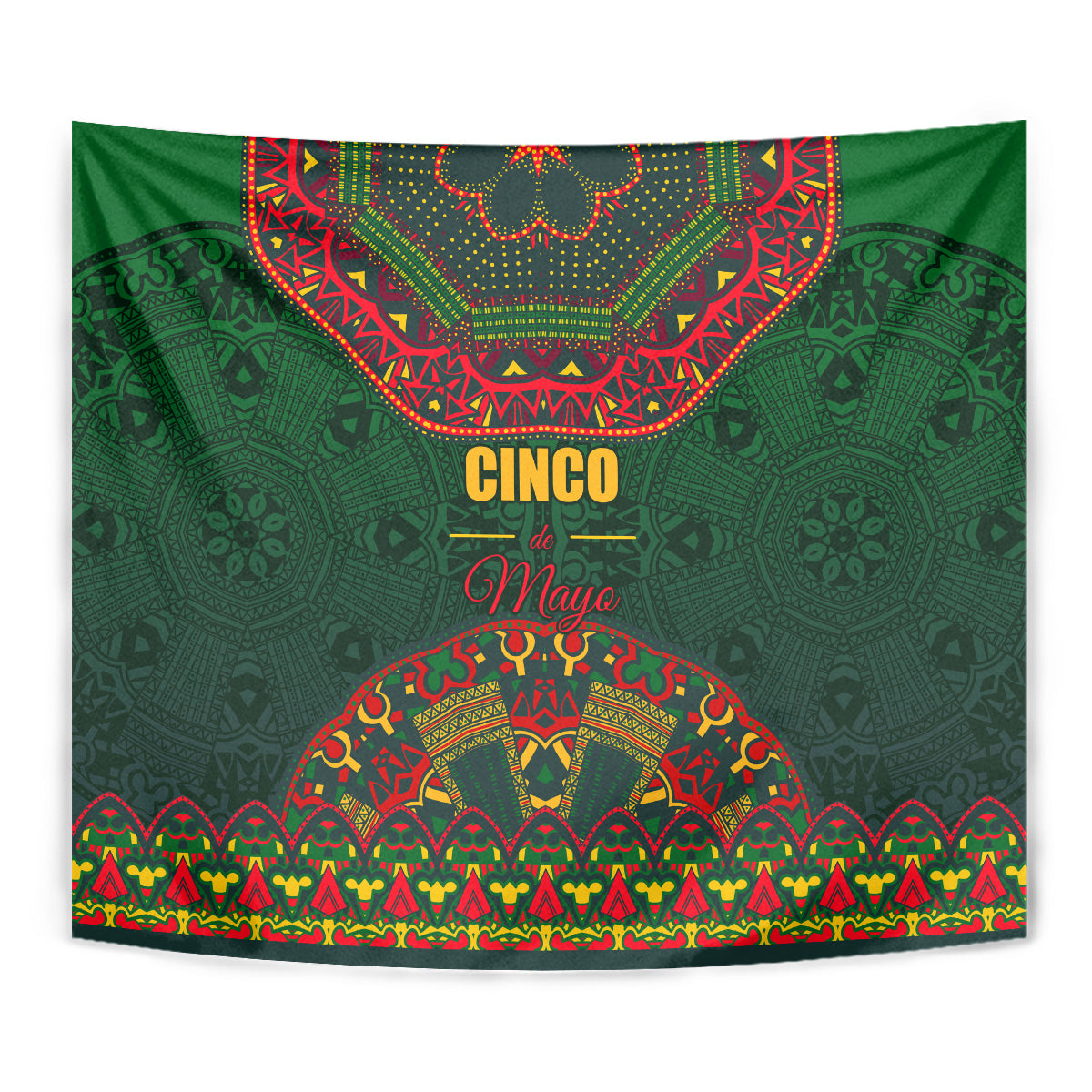 Cinco de Mayo 2024 Tapestry Mexican Folk Pattern - Wonder Print Shop