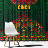 Cinco de Mayo 2024 Window Curtain Mexican Folk Pattern - Wonder Print Shop
