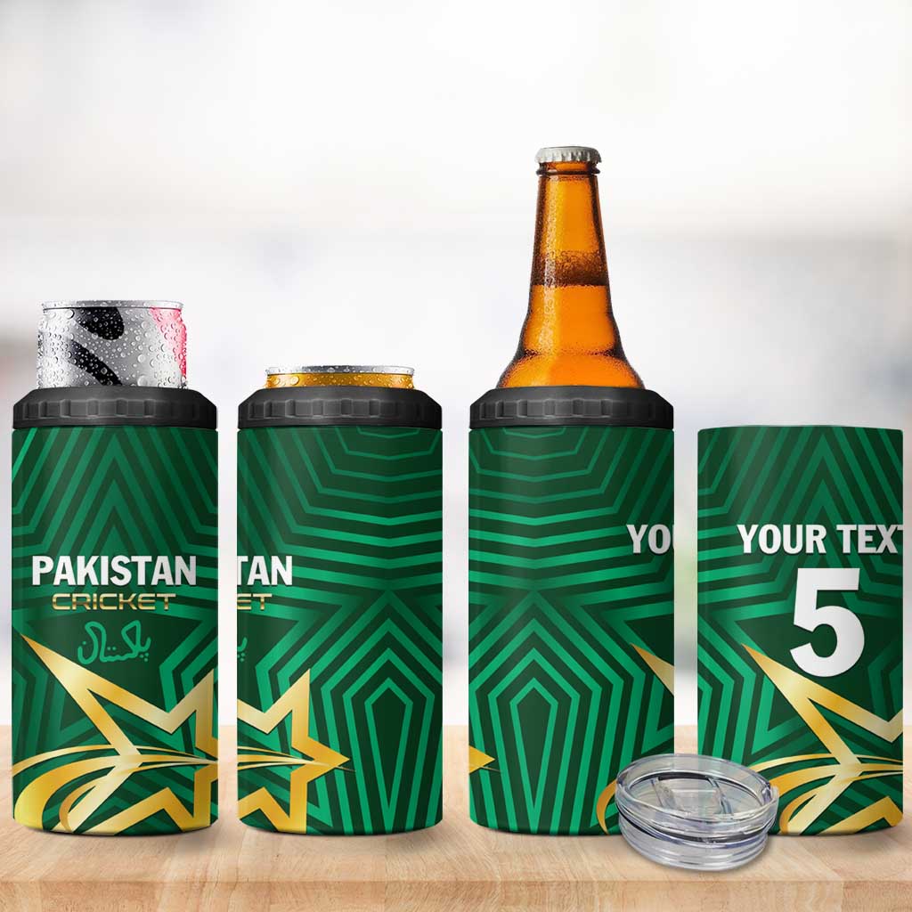 Custom Pakistan Cricket 4 in 1 Can Cooler Tumbler The Boys In Green