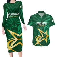 Custom Pakistan Cricket Couples Matching Long Sleeve Bodycon Dress and Hawaiian Shirt The Boys In Green