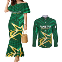 Custom Pakistan Cricket Couples Matching Mermaid Dress and Long Sleeve Button Shirt The Boys In Green