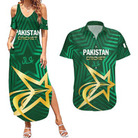 Custom Pakistan Cricket Couples Matching Summer Maxi Dress and Hawaiian Shirt The Boys In Green