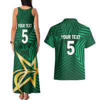 Custom Pakistan Cricket Couples Matching Tank Maxi Dress and Hawaiian Shirt The Boys In Green