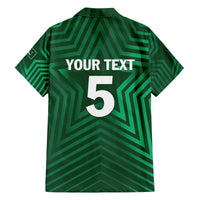 Custom Pakistan Cricket Family Matching Off The Shoulder Long Sleeve Dress and Hawaiian Shirt The Boys In Green