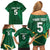 Custom Pakistan Cricket Family Matching Off Shoulder Short Dress and Hawaiian Shirt The Boys In Green