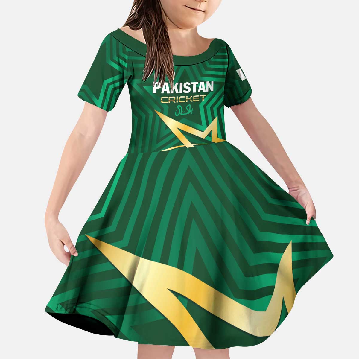 Custom Pakistan Cricket Kid Short Sleeve Dress The Boys In Green